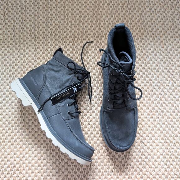 SOREL Carson Moc Waterproof Leather Canvas Chukka Boots NM4763